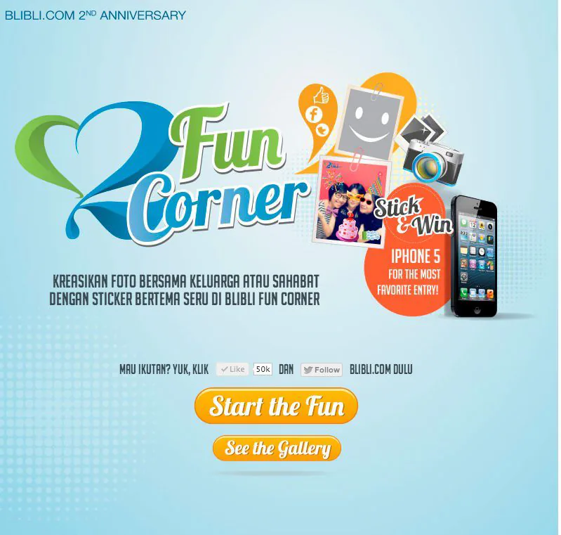 Fun Corner PhotoSticker - Landing