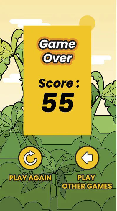 Exotic Fruit Smash - Game over