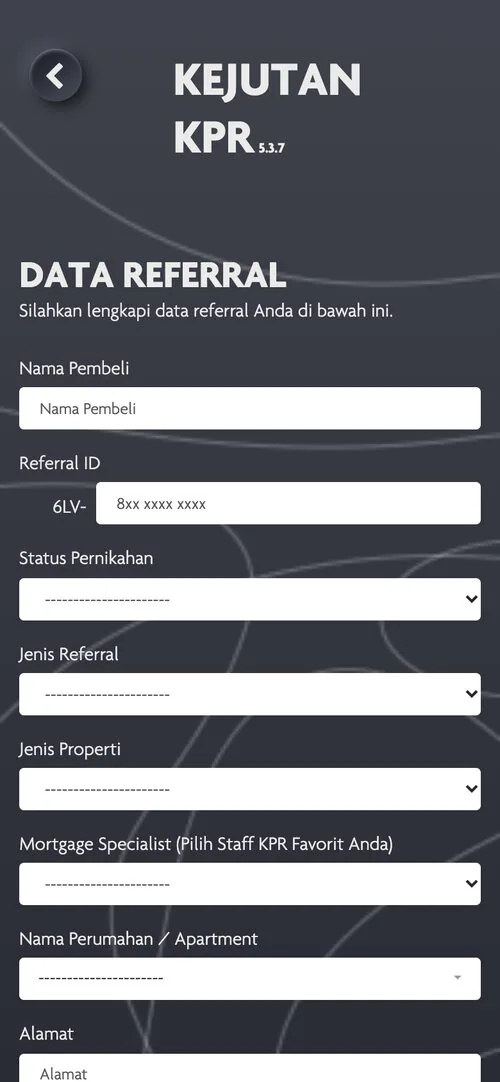 Kejutan KPR - Referral form