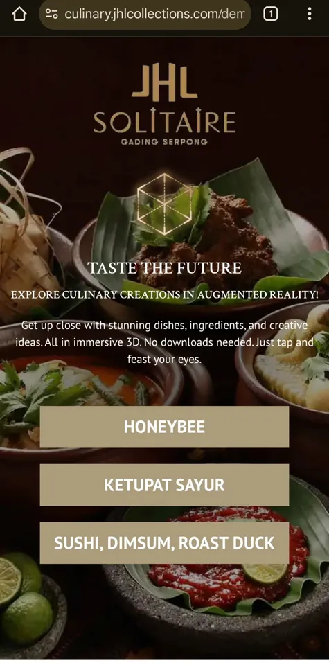 The landing page: pick an experience